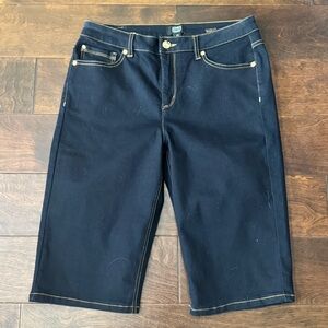 Jones New York Dark Rinse Denim Bermuda Shorts